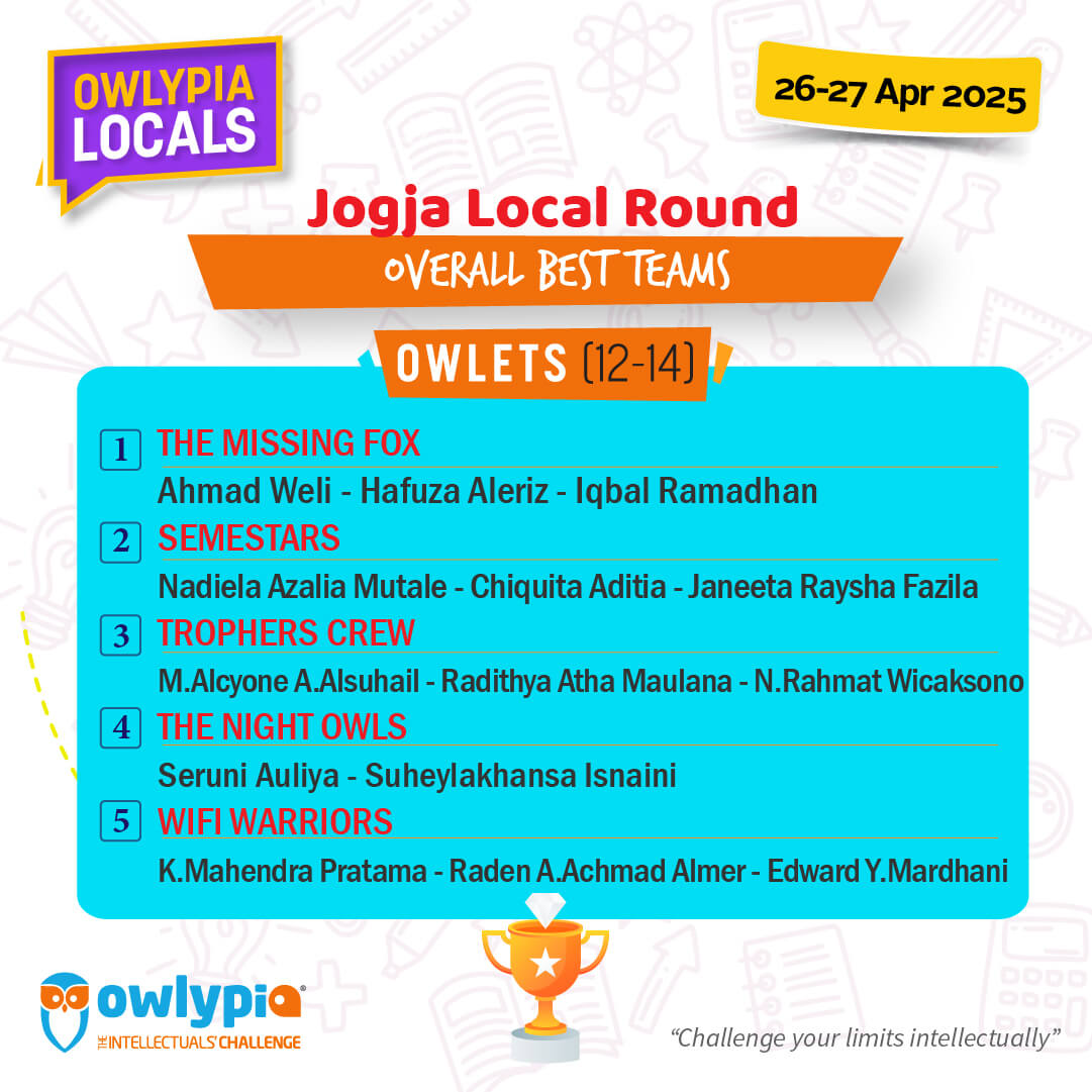 Owlypia competition results showing student achievements and awards ceremony