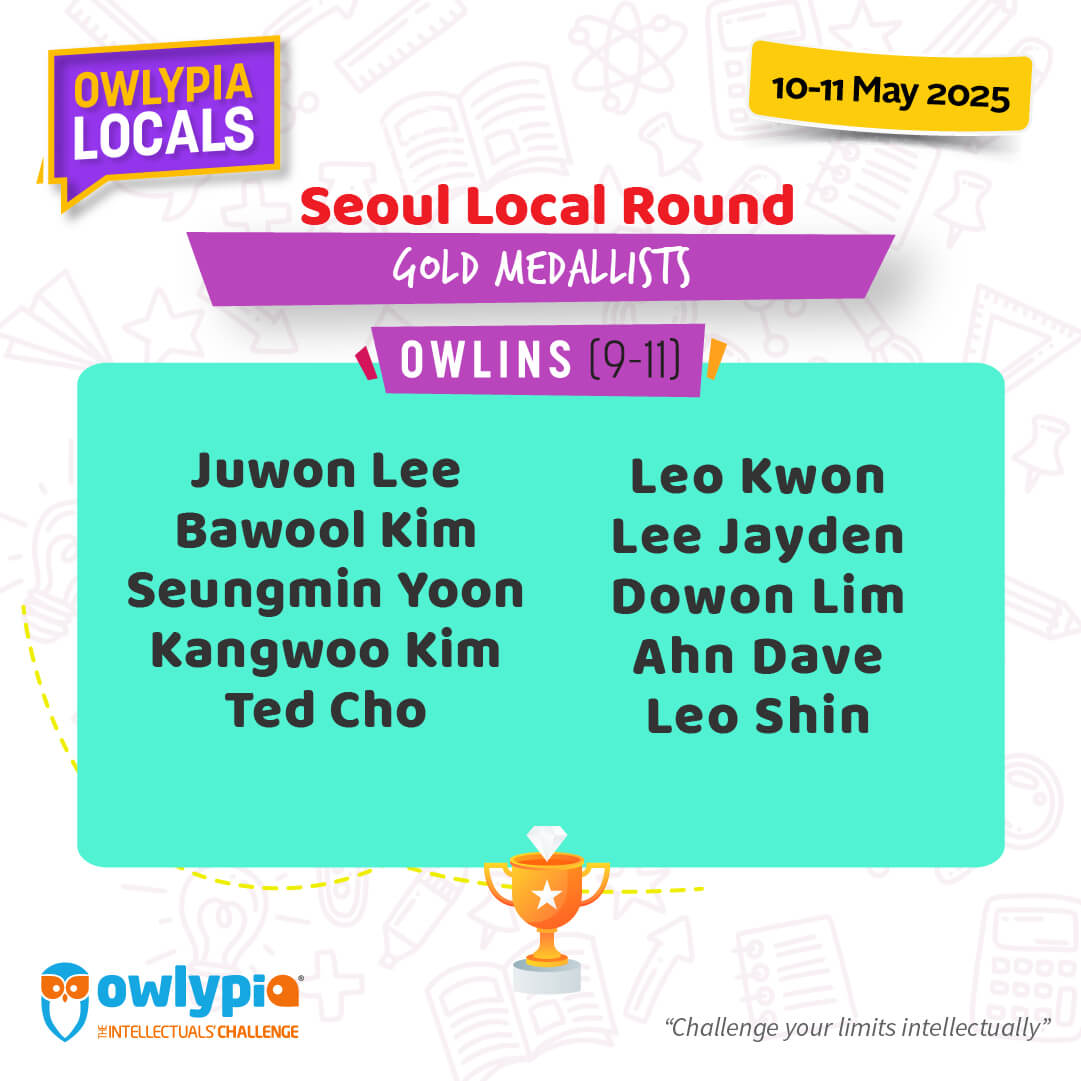 Owlypia competition results showing student achievements and awards ceremony