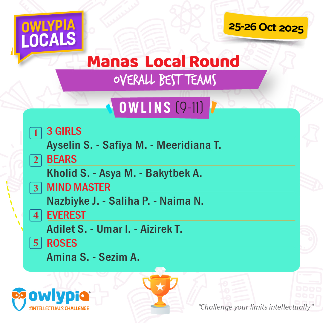 Owlypia competition results showing student achievements and awards ceremony
