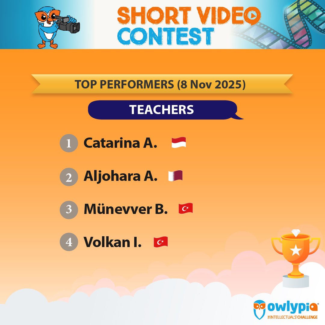 Owlypia competition results showing student achievements and awards ceremony