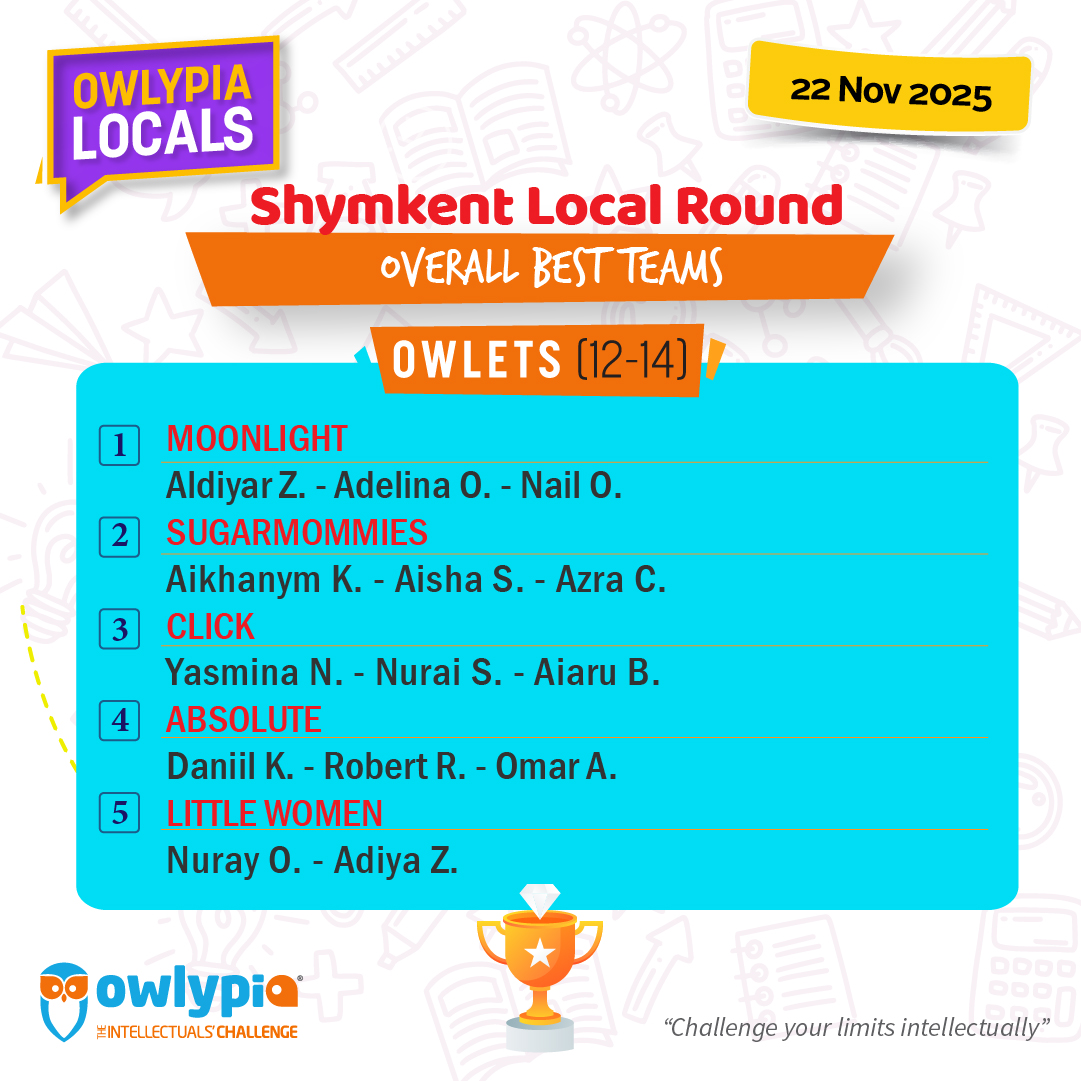 Owlypia competition results showing student achievements and awards ceremony
