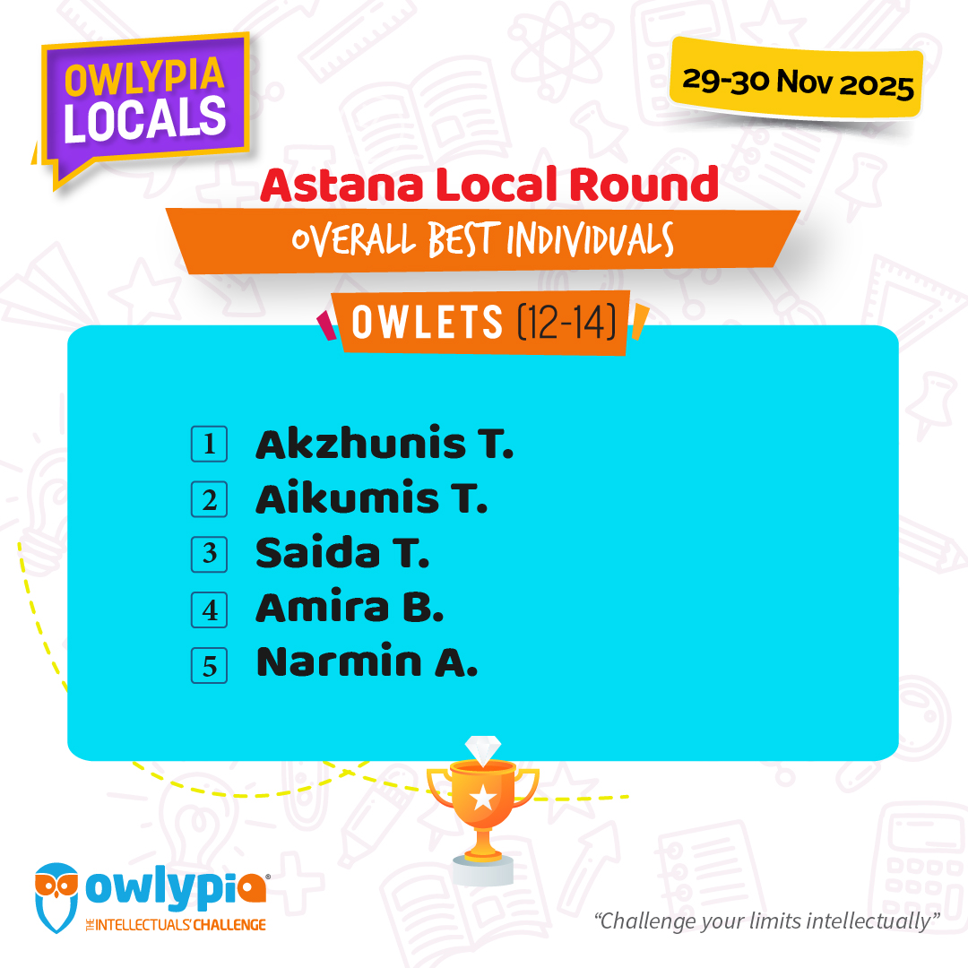Owlypia competition results showing student achievements and awards ceremony