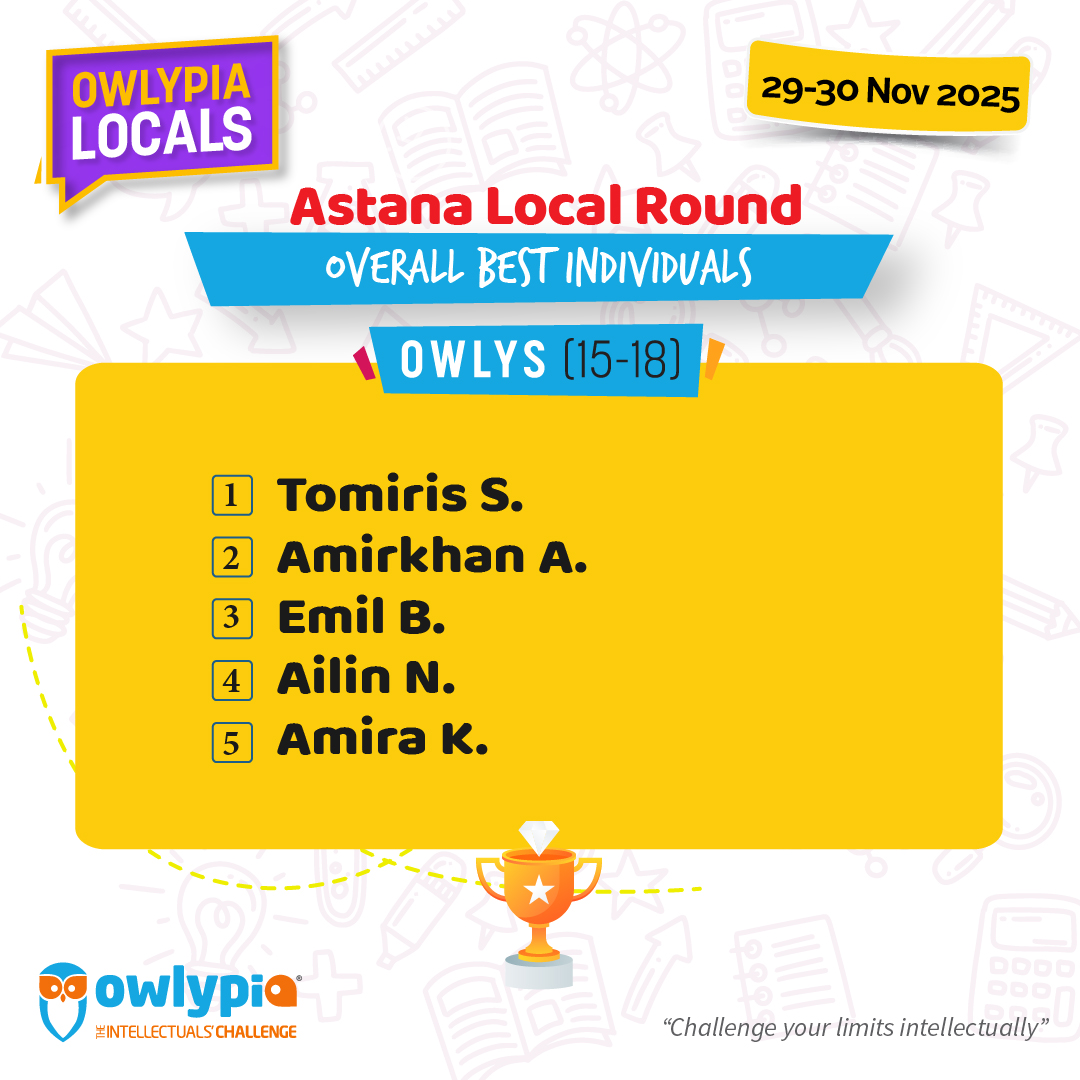 Owlypia competition results showing student achievements and awards ceremony