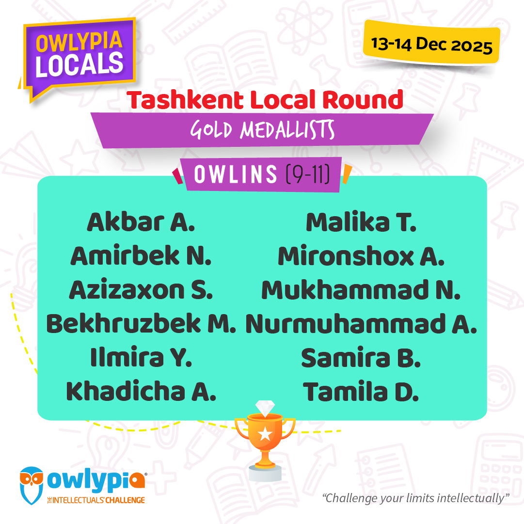 Owlypia competition results showing student achievements and awards ceremony