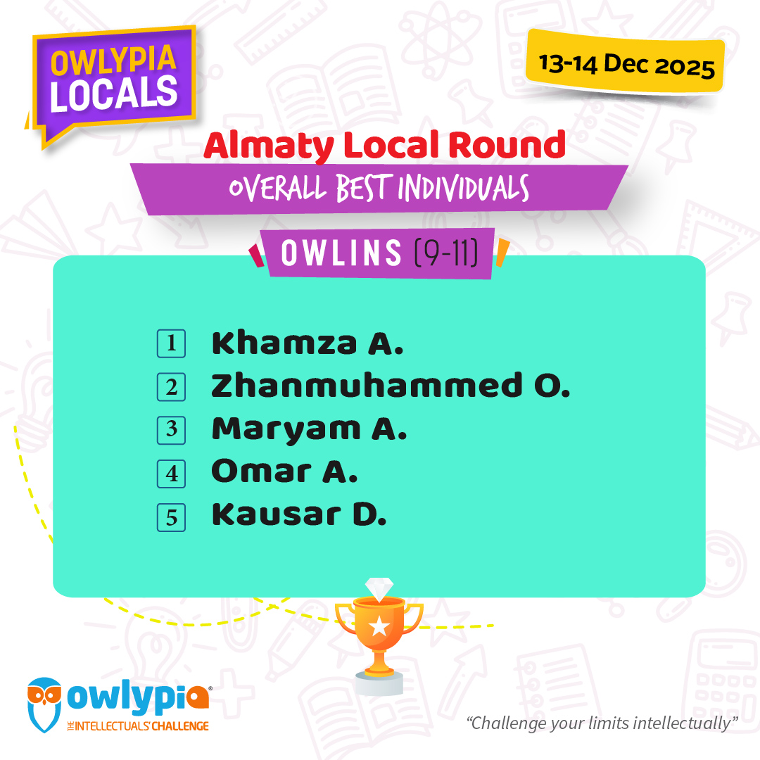 Owlypia competition results showing student achievements and awards ceremony