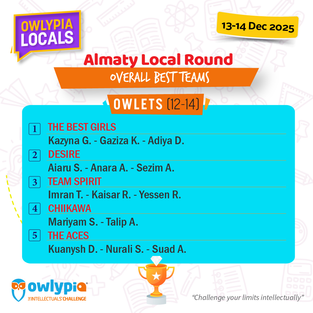 Owlypia competition results showing student achievements and awards ceremony