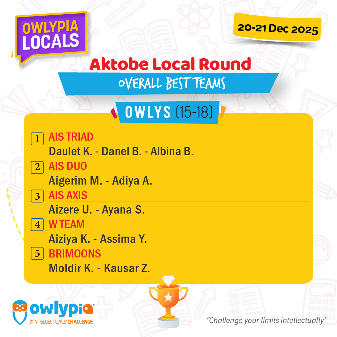 Owlypia competition results showing student achievements and awards ceremony