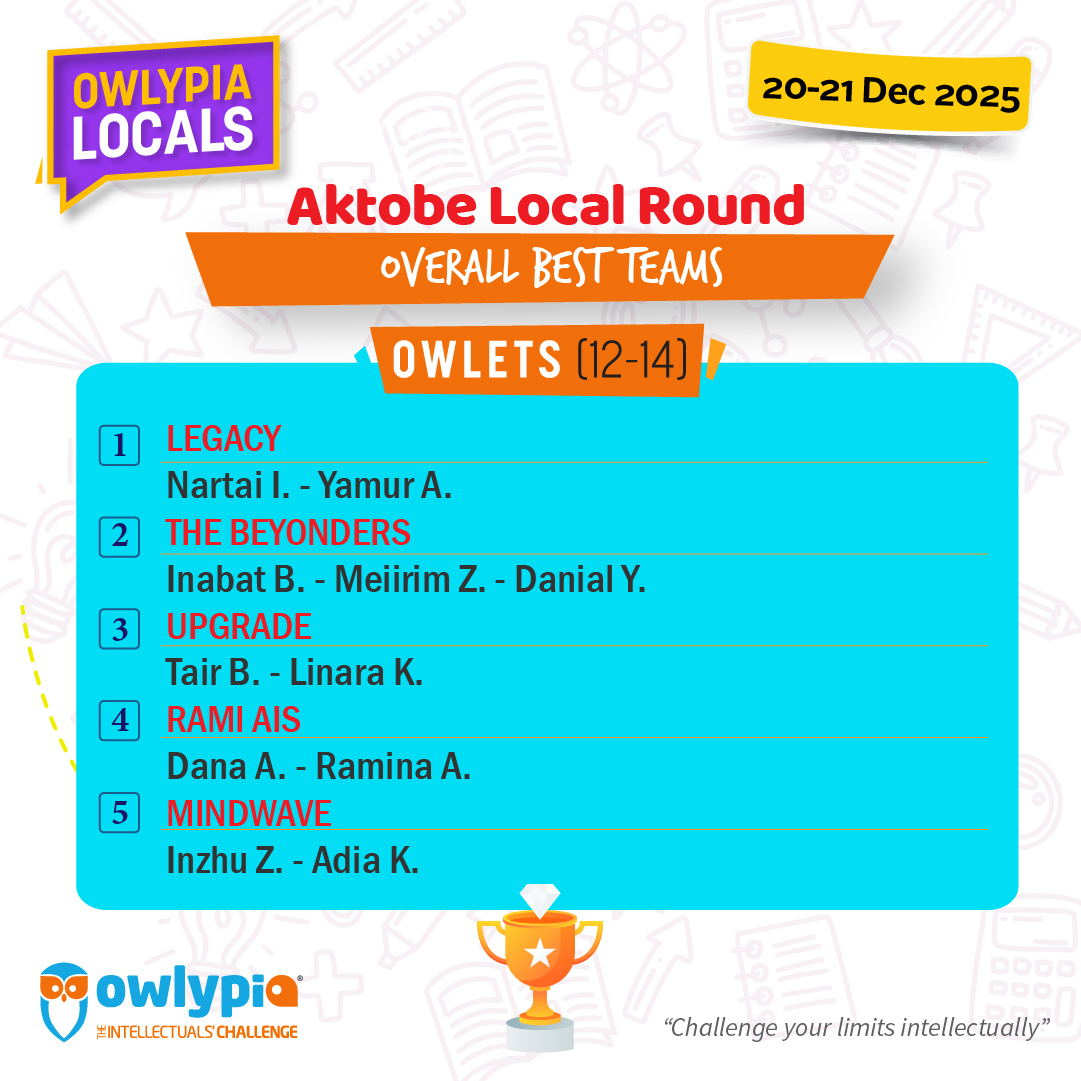 Owlypia competition results showing student achievements and awards ceremony