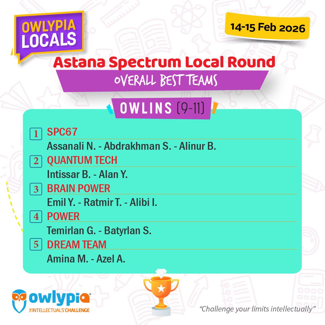 Owlypia competition results showing student achievements and awards ceremony