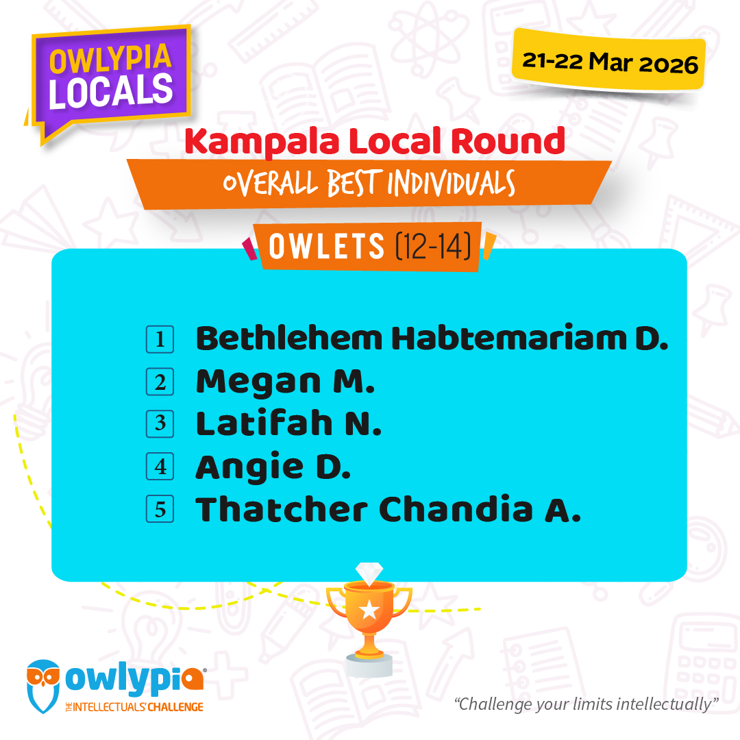 Owlypia competition results showing student achievements and awards ceremony