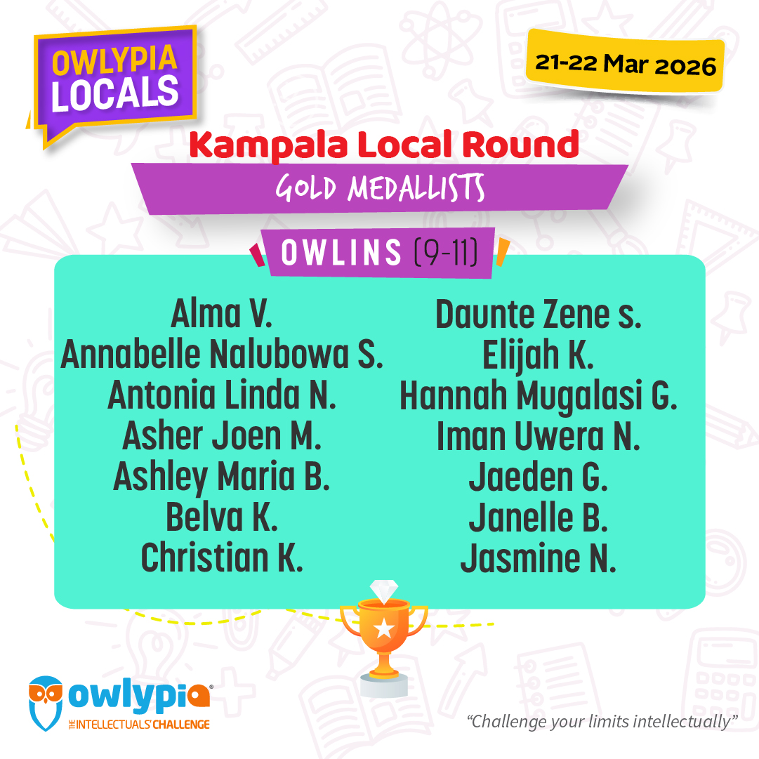 Owlypia competition results showing student achievements and awards ceremony