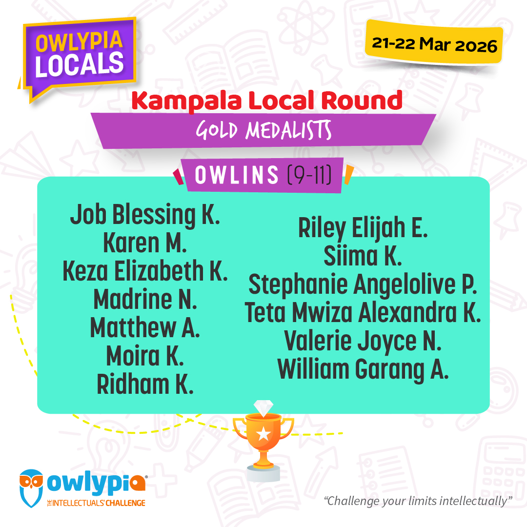 Owlypia competition results showing student achievements and awards ceremony