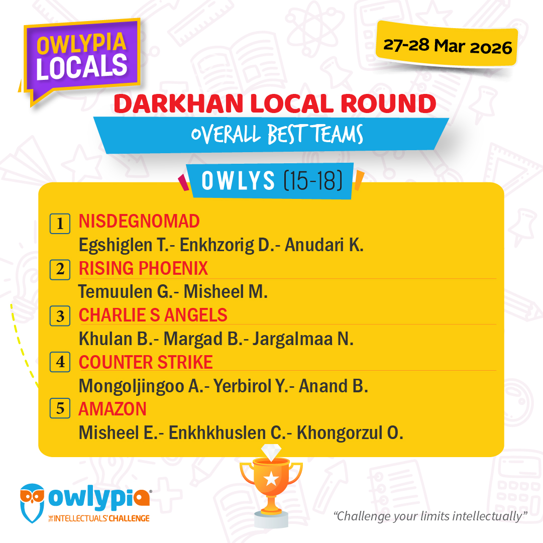 Owlypia competition results showing student achievements and awards ceremony