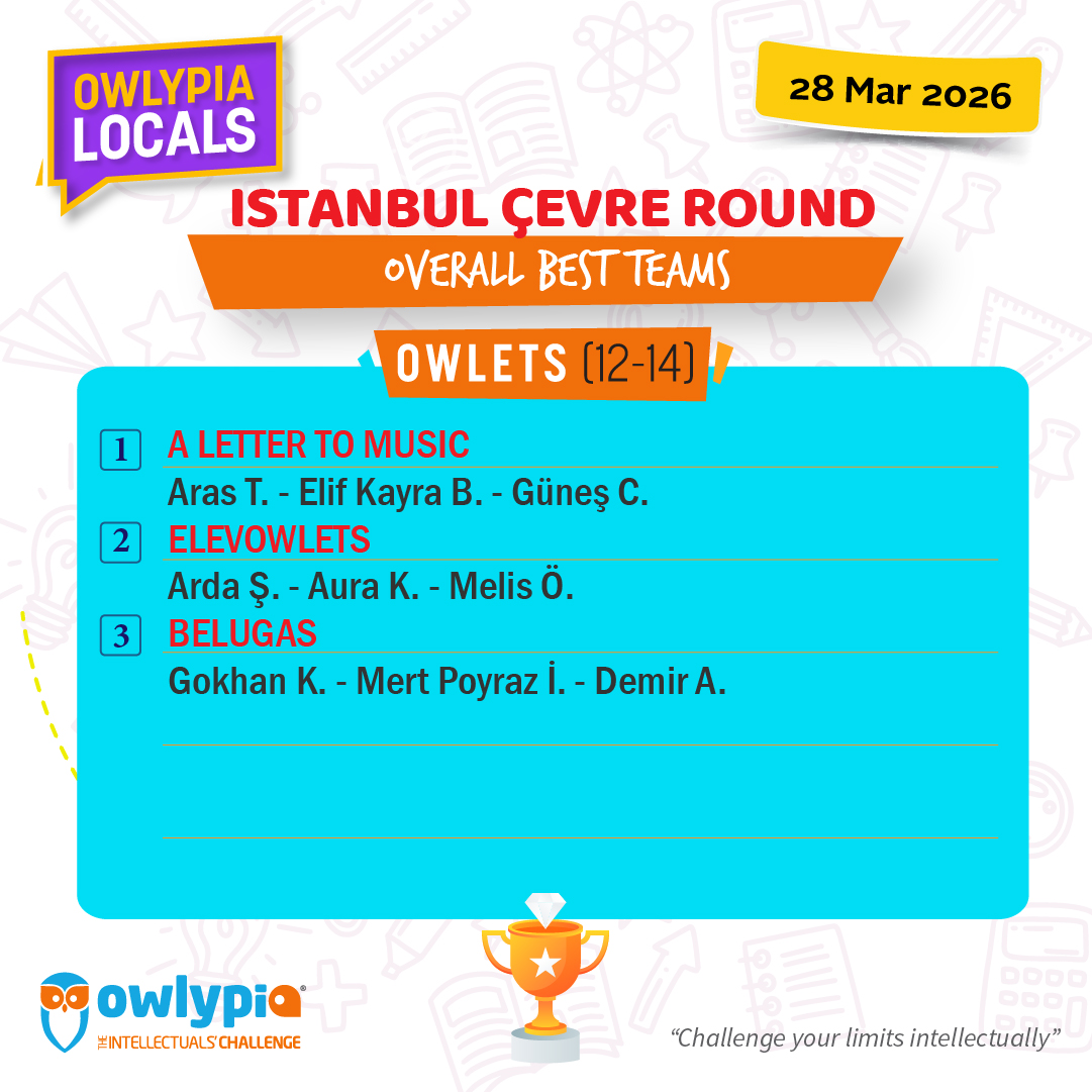 Owlypia competition results showing student achievements and awards ceremony