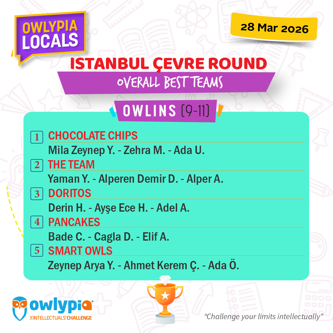 Owlypia competition results showing student achievements and awards ceremony