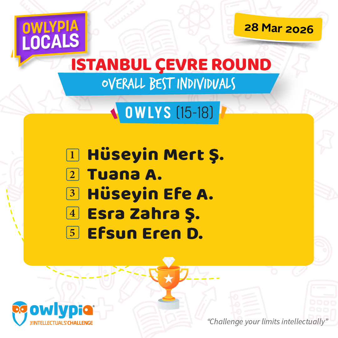 Owlypia competition results showing student achievements and awards ceremony