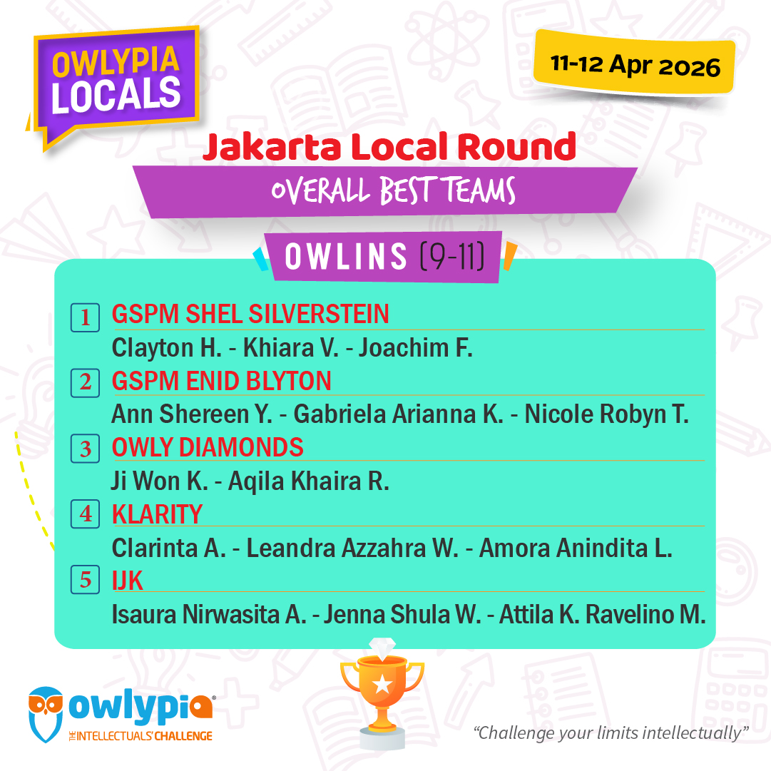 Owlypia competition results showing student achievements and awards ceremony